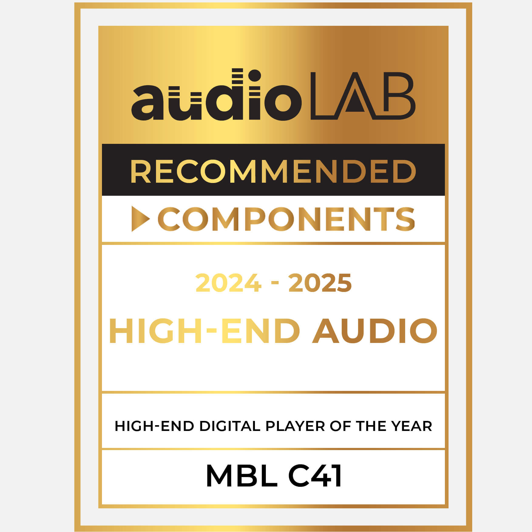 MBL C41- HIGH-END DIGITAL PLAYER OF THE YEAR 2024 - 2025
